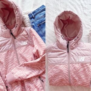 New Balance pink zebra print sport winter jacket